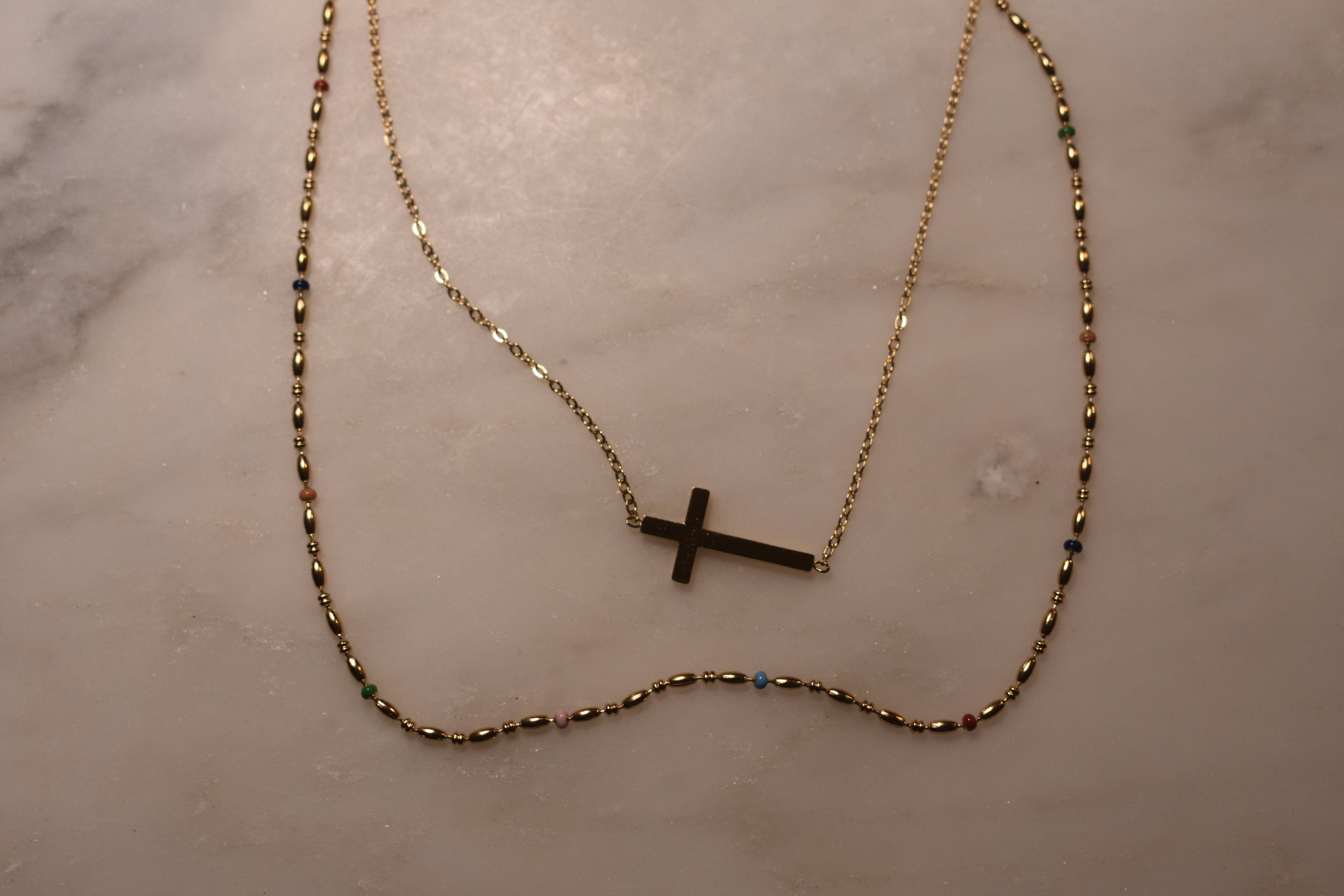 'With Grace' Cross Pendant Necklace