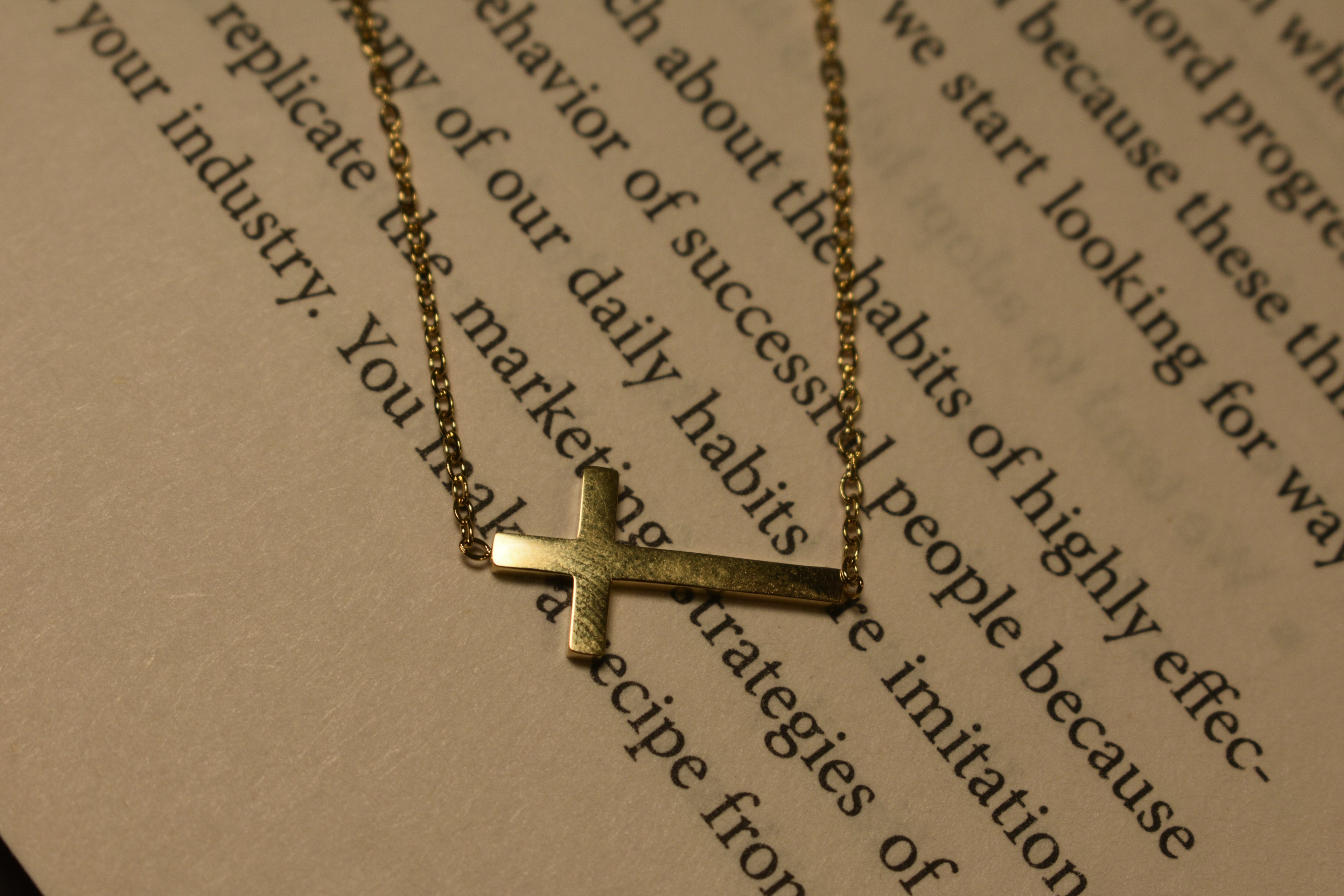 'With Grace' Cross Pendant Necklace