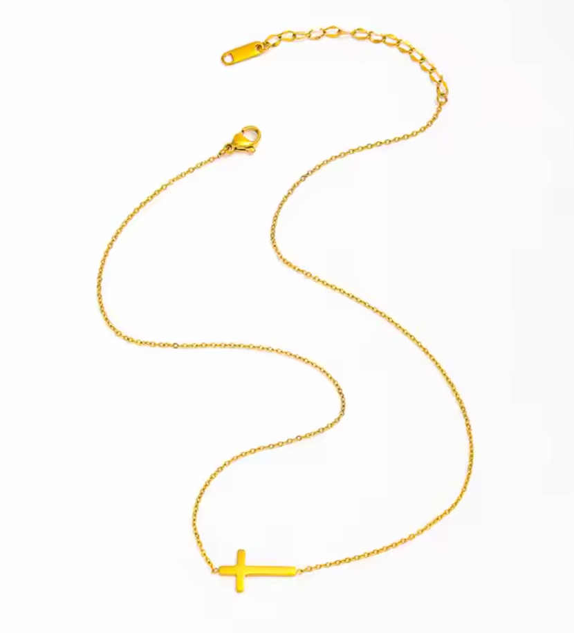 'With Grace' Cross Pendant Necklace