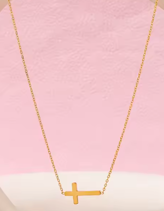 'With Grace' Cross Pendant Necklace