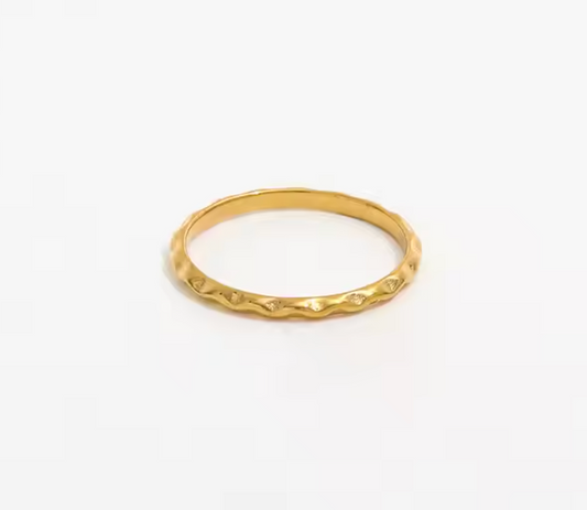 The Celeste Hammered Ring